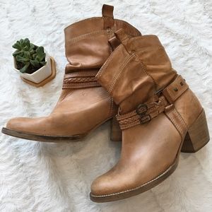 Steve Madden Leather Tanner Cowboy Ankle Boot